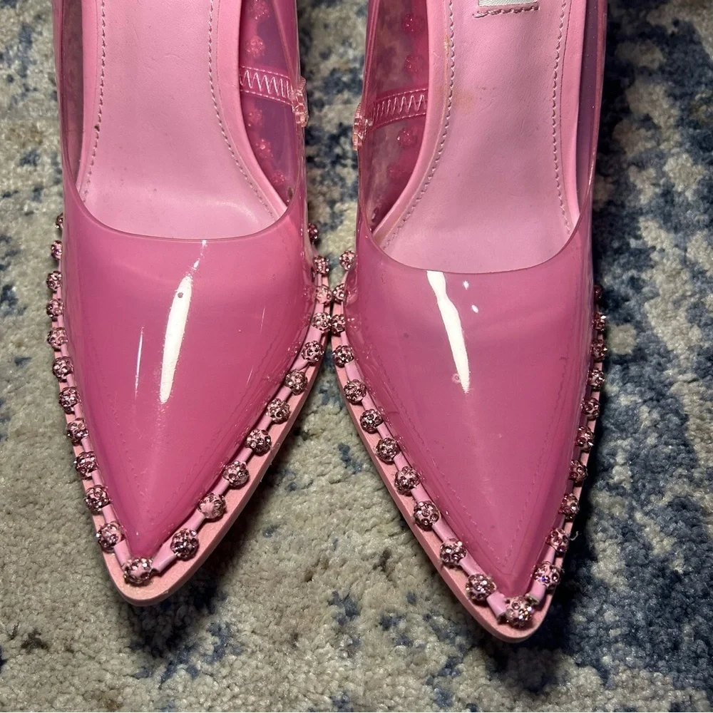 Steve Madden Vyper Dusty Clear Pink Pumps Size 6.5 - Picture 5 of 15